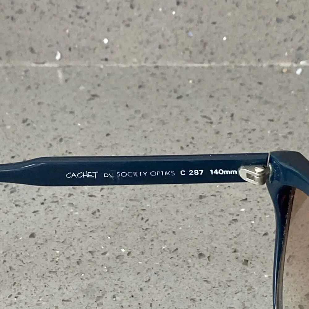 Society Optiks CACHET C287 C287-511 62-13-140 France Eyeglasses frames ONLY blue